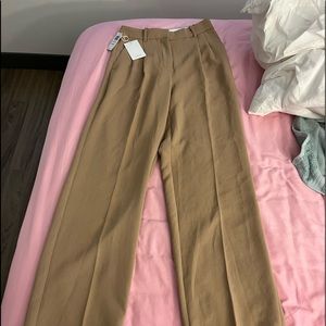 aritzia gold camel effortless pants